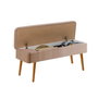 Hanah Home 0900 - 4 Conjunto Mesa y Sillas Extensible Pino Atlántico y Piedra Terciopelo